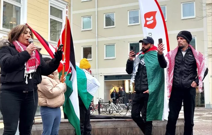 Palestinamanifestation i Oskarshamn