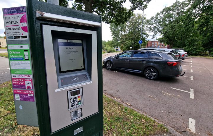 Parkering, parkeringsautomat i Oskarshamn