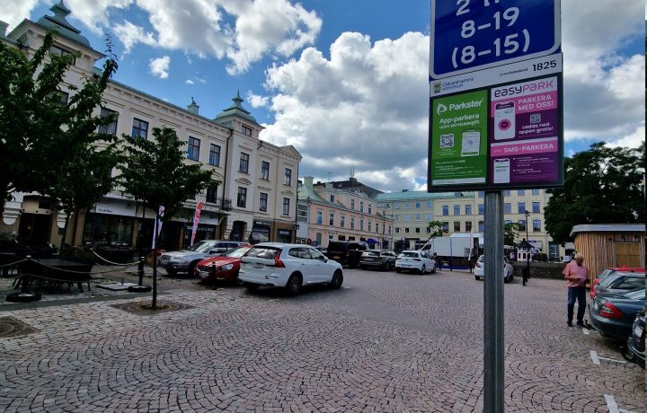 Parkering på Lilla Torget i Oskarshamn