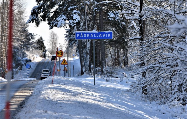 Påskallaviks vägskylt