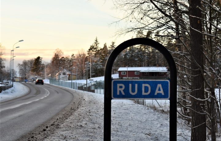 Ortsskylt Ruda