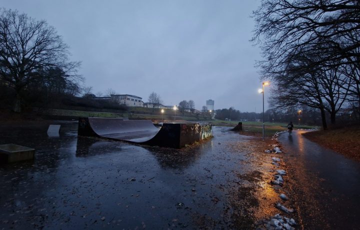 Skateparken i Kikebodalen i Oskarshamn