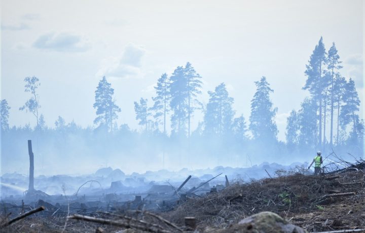 Skogsbrand utanför Fliseryd