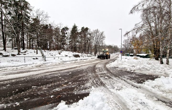 Snöröjning i Oskarshamn