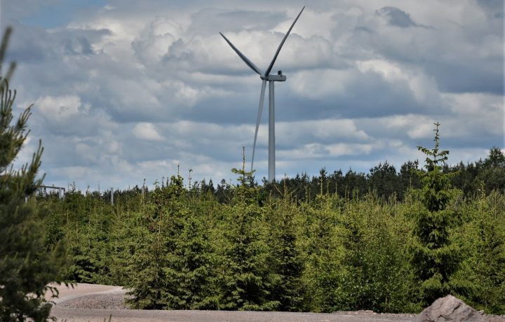 Vindkraftverk, utanför Fliseryd i Mönsterås kommun