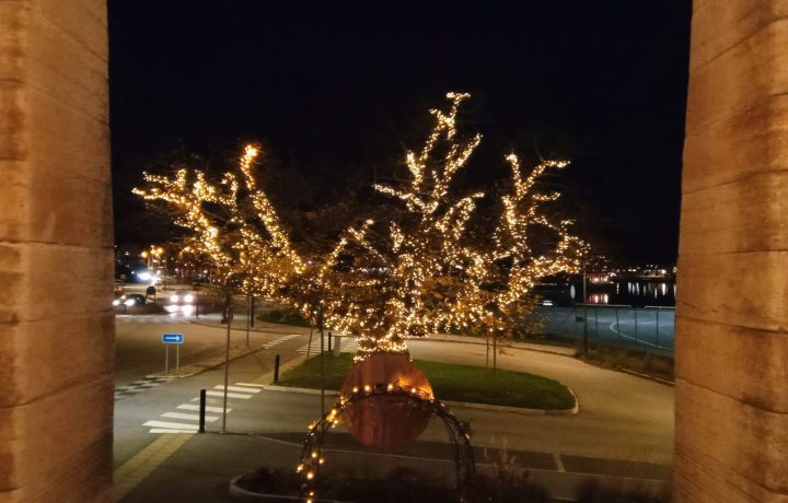 Vingnöten vid järnvägsstationen i Oskarshamn